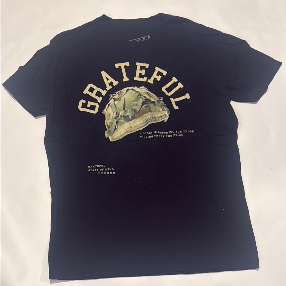 Grateful Black Tee by [Brand]
